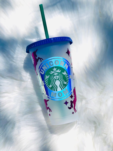 Unicorn Starbucks Venti Tumbler Cup Unicorn Mom - Customized Starbucks Unicorn Cup
