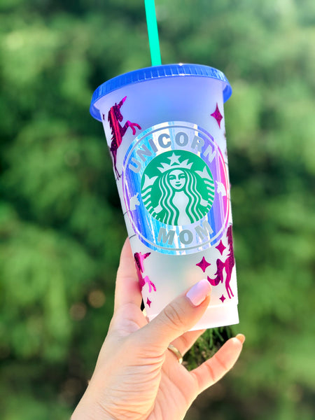 Unicorn Starbucks Venti Tumbler Cup Unicorn Mom - Customized Starbucks Unicorn Cup