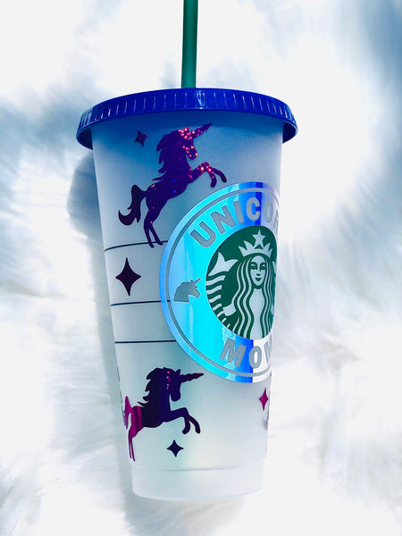 Unicorn Starbucks Venti Tumbler Cup Unicorn Mom - Customized Starbucks Unicorn Cup