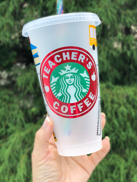 Teacher Starbucks Cup Customized Cup - Teachers gift starbucks cup