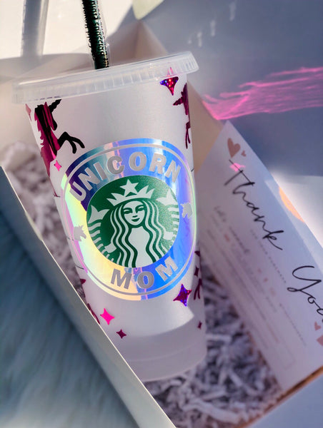 Unicorn Starbucks Venti Tumbler Cup Unicorn Mom - Customized Starbucks Unicorn Cup