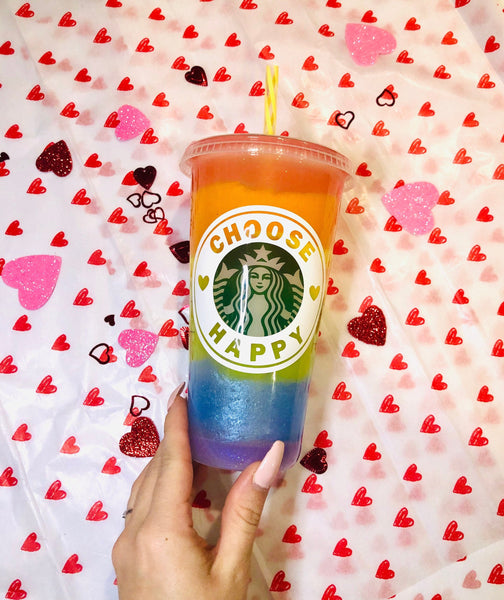 Starbucks Rainbow Cup Free shipping- Custom Choose Happy Cup