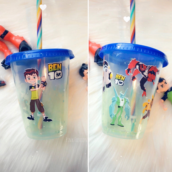 Ben 10 Cartoon Inspired Confetti Cup- Ben 10 Alien Starbucks Cup Free Shipping