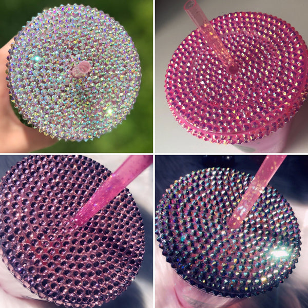 Add on Rhinestone Lid for Starbucks Cold cups,Personalized GlitterStarbucks Cold Customized Cup Lid,Personalized tumbler Lid,Rhinestone lid