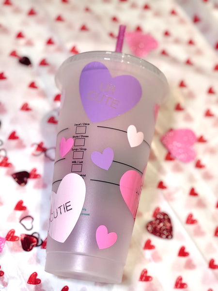 Starbucks Valentines Day Venti Tumbler Cup Conversation Hearts – Pink  Fashion Nyc