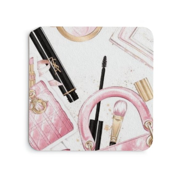 Makeup Necessities Design Coaster Set