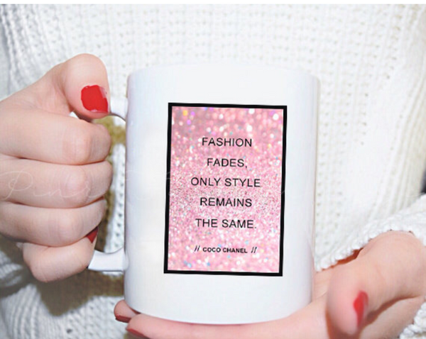 Coco Chanel Quote inspired Mug, Coffee/Tea Mug, Fashion Mug , Worlwide –  Pink Fashion Nyc