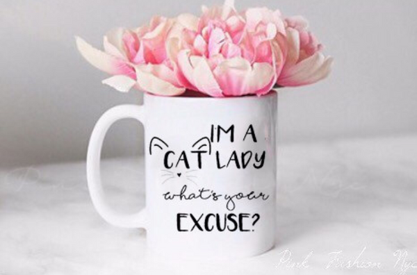 Cat Lady Coffee Mug - Pink Fashion Nyc