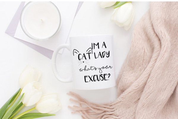 Cat Lady Coffee Mug - Pink Fashion Nyc