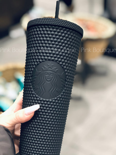 Starbucks Matte Black Soft-Touch Bling Cold Cup - 24 fl oz
