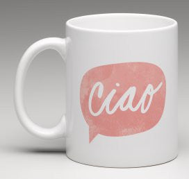 Ciao Ceramic Mug - Pink Fashion Nyc