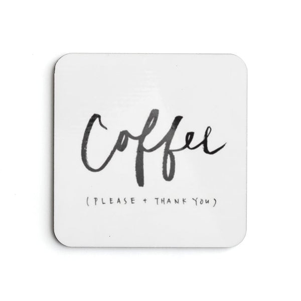 Coffee Please Thank You Coaster Set - Pink Fashion Nyc