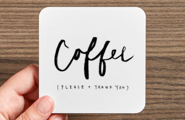 Coffee Please Thank You Coaster Set - Pink Fashion Nyc