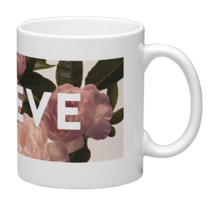 Believe Peony Mug - Pink Fashion Nyc