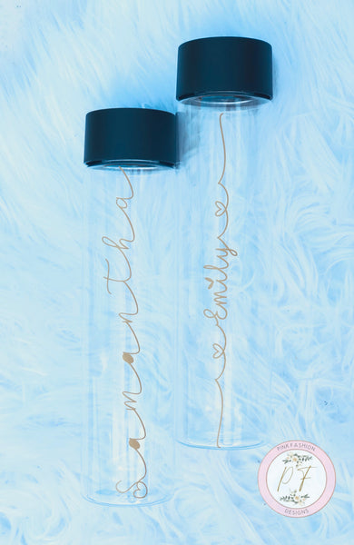 Customized Water Bottle Gold Letter