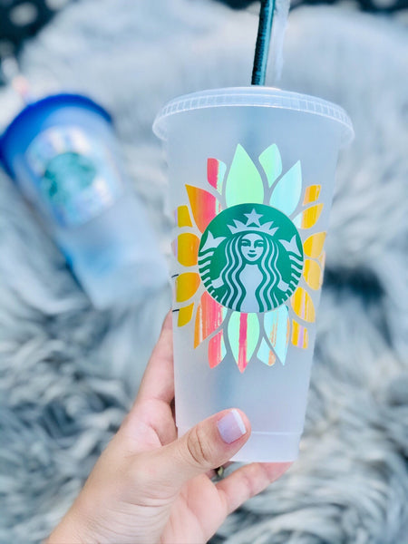 Sunflower Starbucks Reusable Venti Cup/Reusable Starbucks Cup