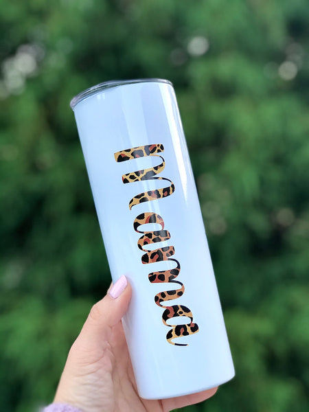 Customizable Mama Skinny Tumbler - White Tumbler Stainless Steel