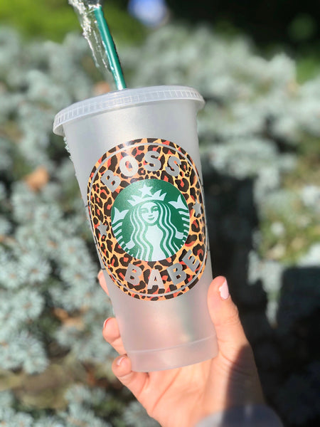 Personalized Leopard Starbucks Venti Tumbler Cup