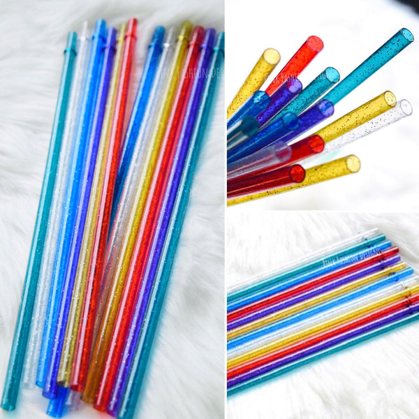 Reusable Glitter Straws BPA free- Free Shipping Reusable Straws for Tumblers