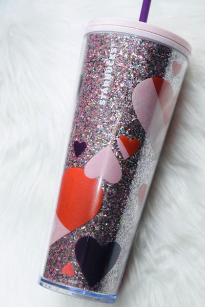 Starbucks Valetine's Heart Tumbler Cold Cup - 24 fl oz Free shipping