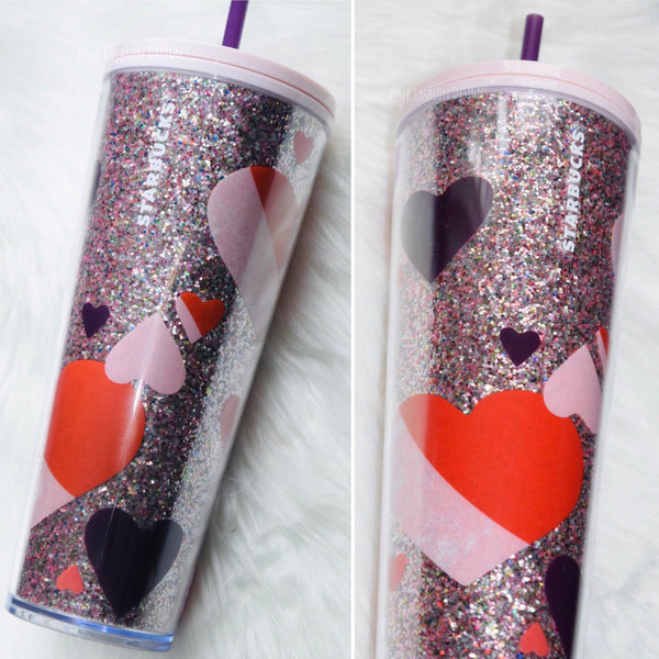 Starbucks Valetine's Heart Tumbler Cold Cup - 24 fl oz Free shipping