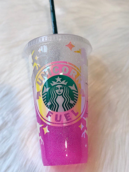 Starbucks Unicorn Fuel Ombre Venti Tumbler Cup - Customized Starbucks Unicorn Cup Pink ombre Free Shipping