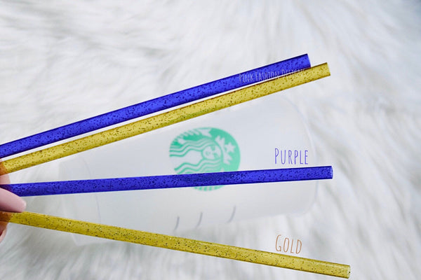 Reusable Glitter Straws BPA free- Free Shipping Reusable Straws for Tumblers