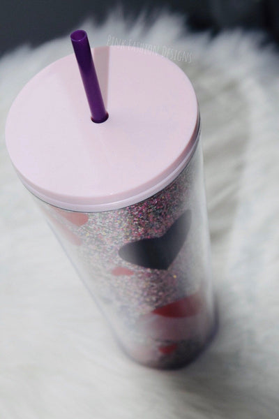 Starbucks Valetine's Heart Tumbler Cold Cup - 24 fl oz Free shipping