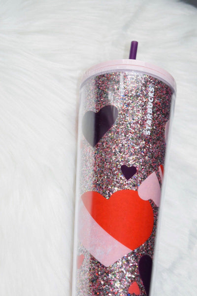 Starbucks Valetine's Heart Tumbler Cold Cup - 24 fl oz Free shipping