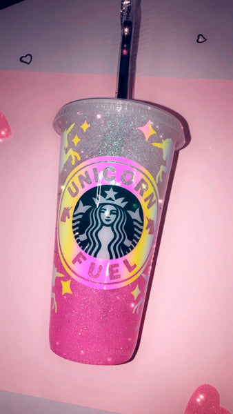Starbucks Unicorn Fuel Ombre Venti Tumbler Cup - Customized Starbucks Unicorn Cup Pink ombre Free Shipping