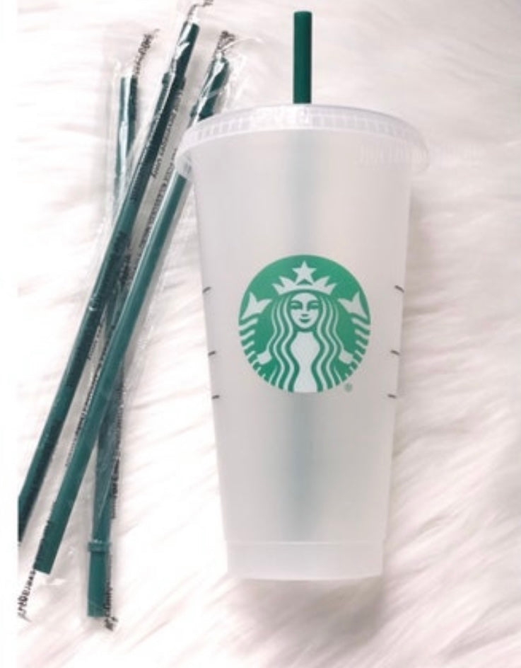 Starbucks Siren Logo Reusable Plastic Cold Cup, 24 fl oz  Pink Fashion Nyc