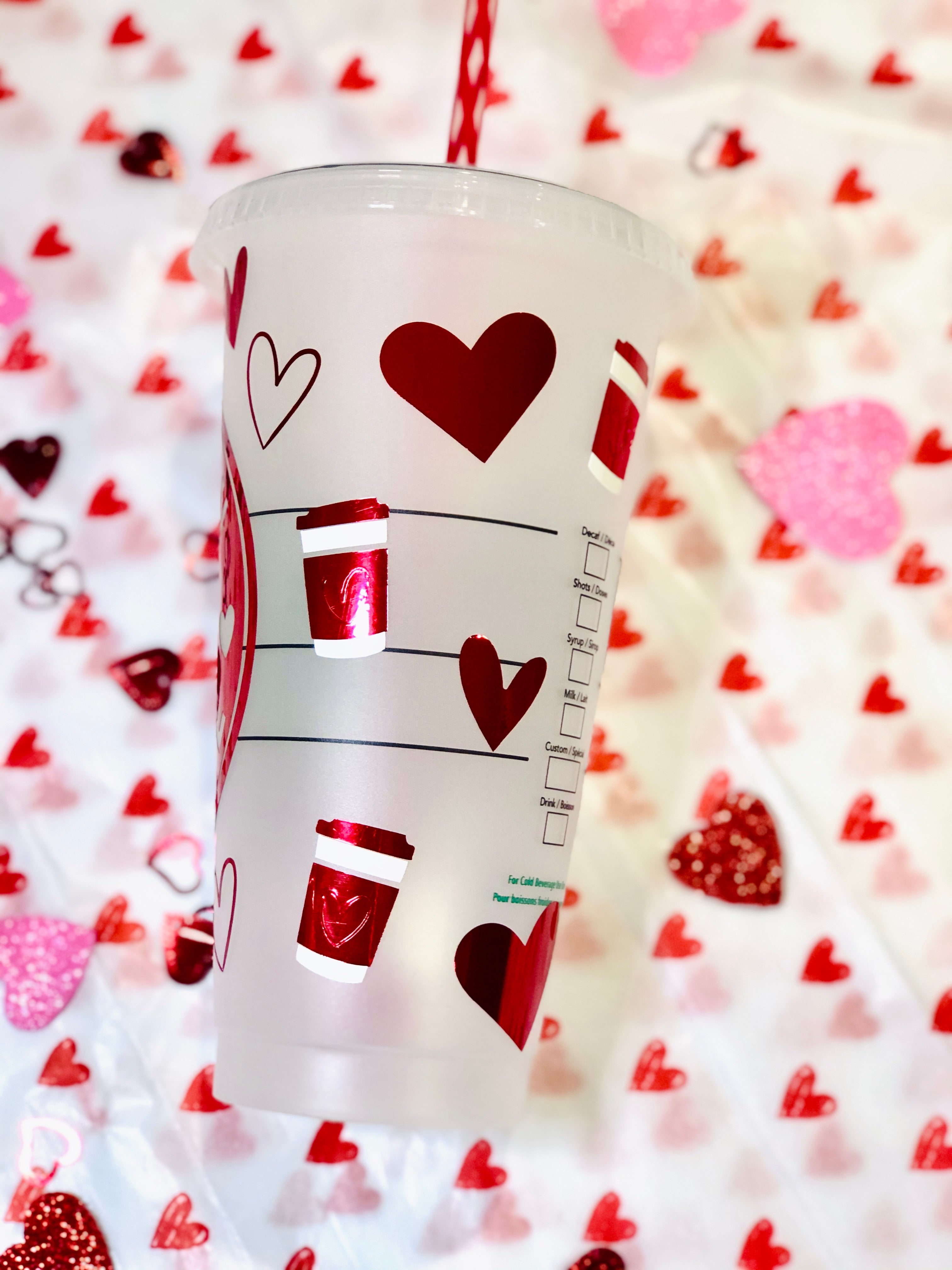 Starbucks Valentines I love you a latte Custom Cup – Pink Fashion Nyc