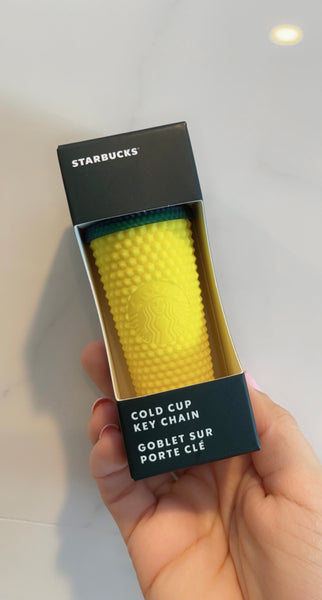 Starbucks Yellow Studded keychain