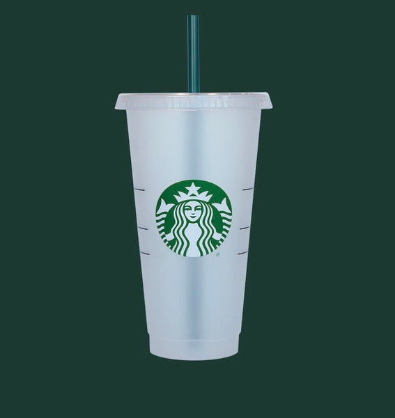 Starbucks Siren Logo Reusable Plastic Cold Cup, 24 fl oz