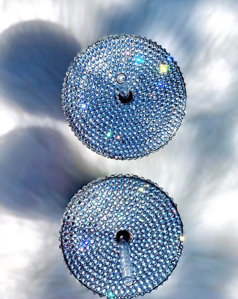 Fashion Inspired Rhinestone Tumbler Blush