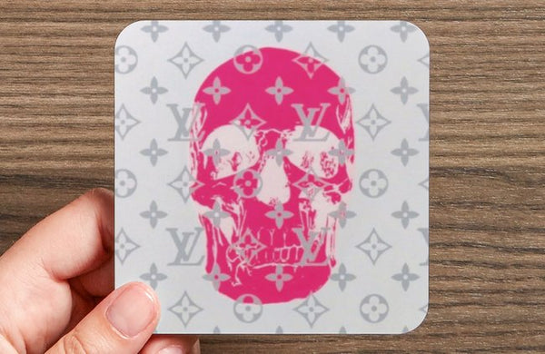 Louis Vuitton&skull inspired Coaster set