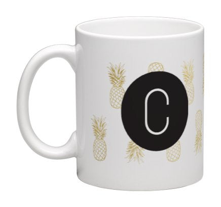 Pineapple Graphic Wraparound Mug Design - Pink Fashion Nyc