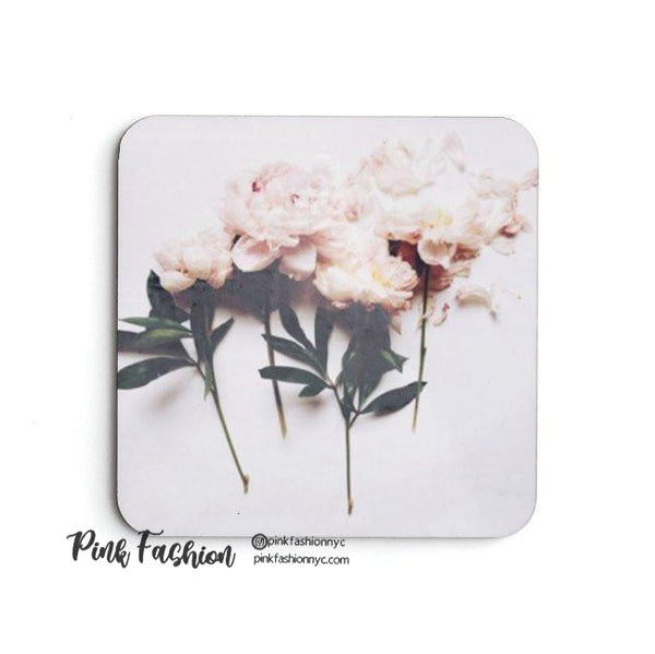 Peonies Design Coaster Set