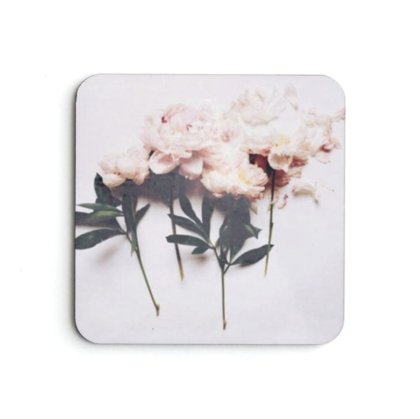 Peonies Design Coaster Set - Pink Fashion Nyc