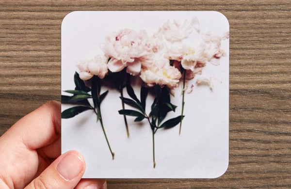 Peonies Design Coaster Set - Pink Fashion Nyc