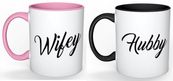 Wifey&Hubby Mug Set - Pink Fashion Nyc