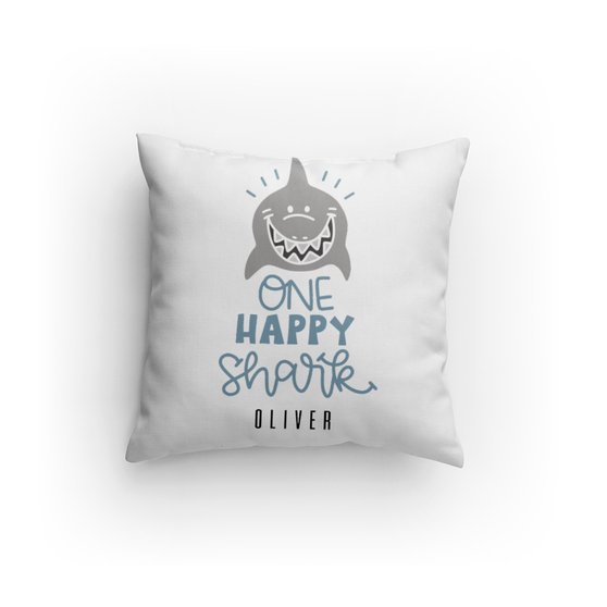 Customized  One happy Shark Pillow